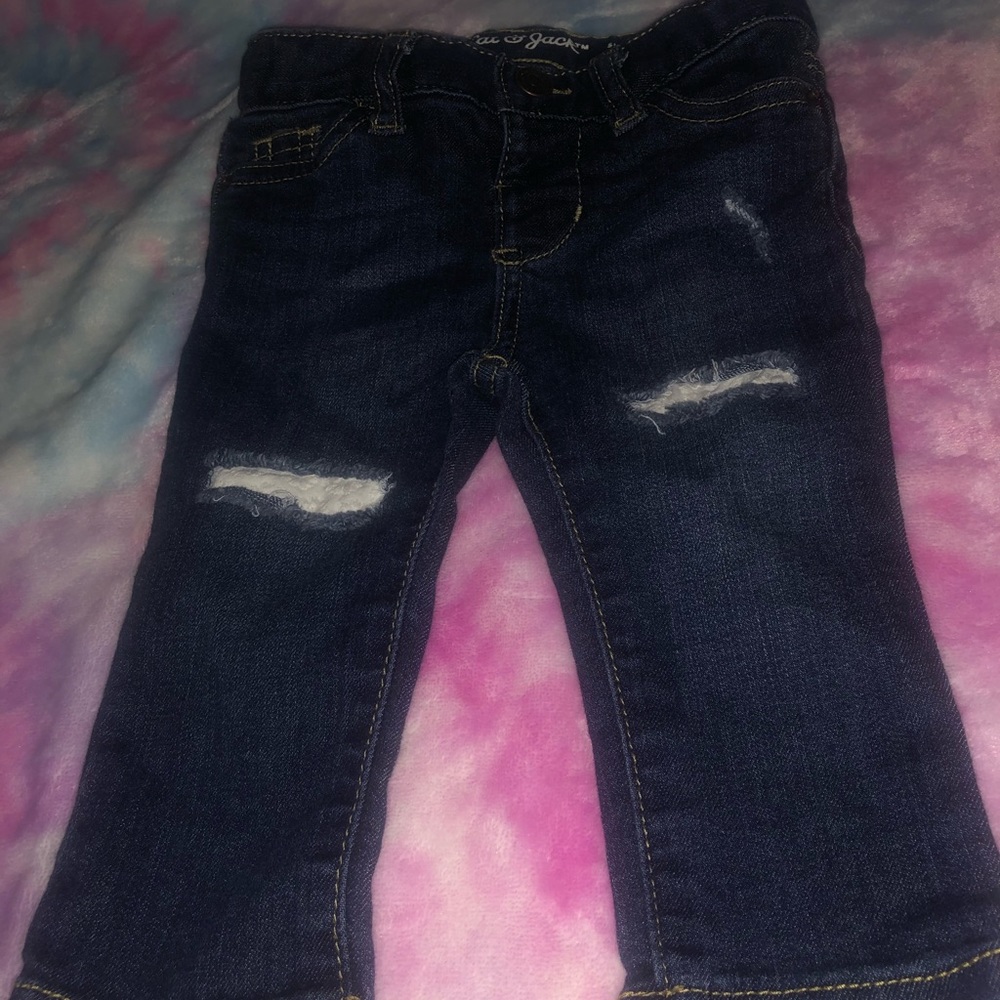 baby girl's skinny cat & jack super stretch off-blue jeans